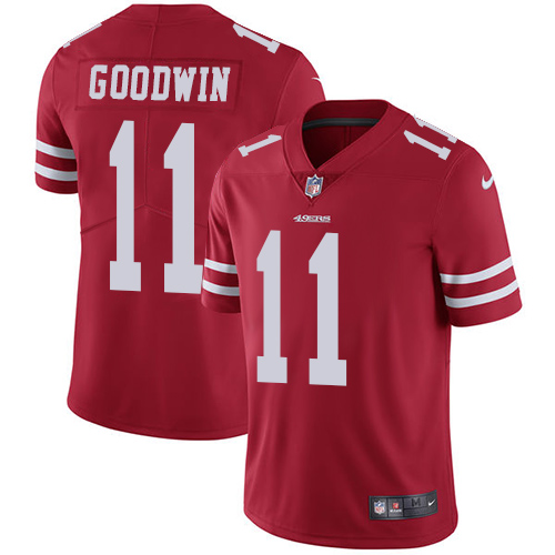 Nike 49ers #11 Marquise Goodwin Red Team Color Youth Stitched NFL Vapor Untouchable Limited Jersey